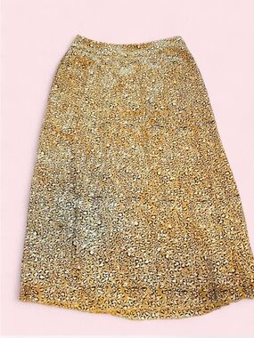 J. Crew Leopard Print Maxi Skirt in Mustard and Black